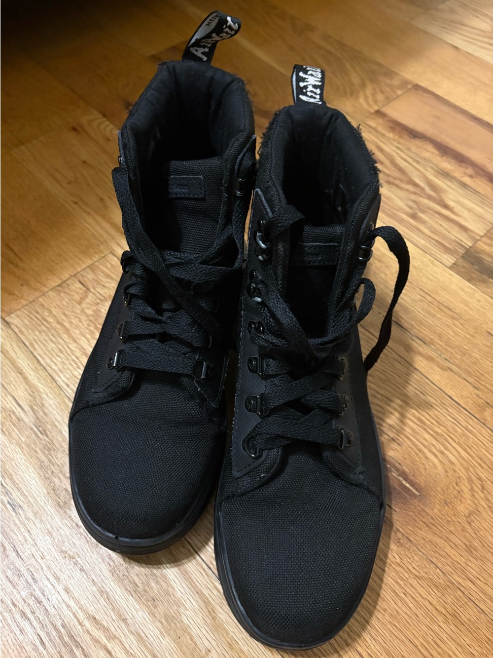 Dr. Martens Men's Black High-Top Canvas Boots